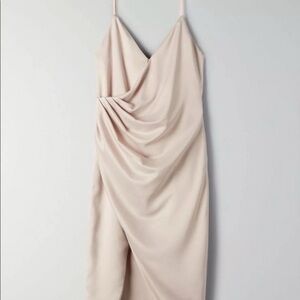Babaton Cream Draped Mini Dress